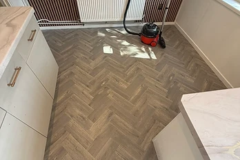 Herringbone Vinyl Kitchen
