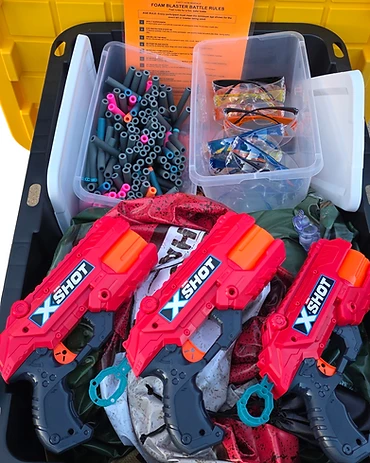 X-Shot Battle Kit — foam blaster party rental kit