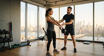 Strength training environment used for prenatal and postpartum personal training in Hoboken