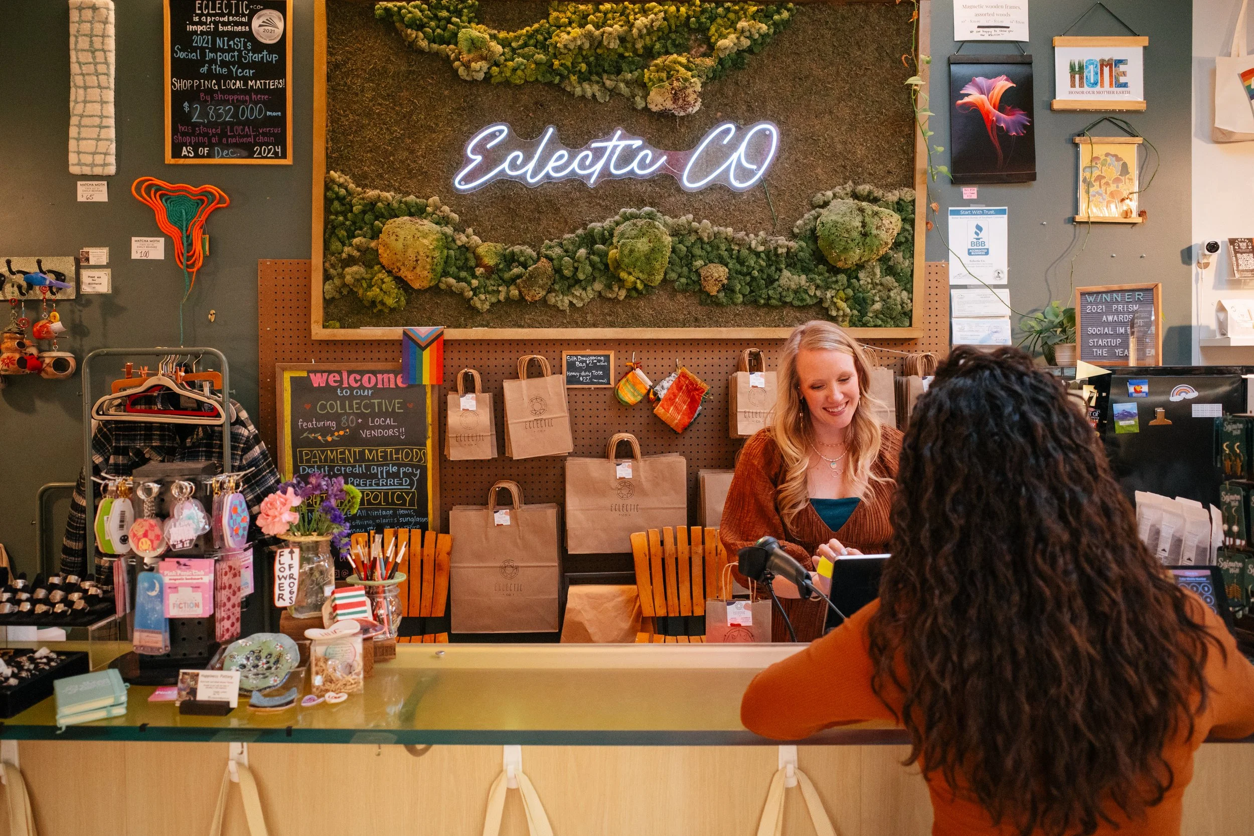 A local boutique shop interior in Austin
