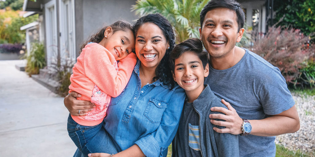 A multigenerational family together