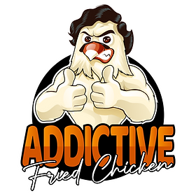 Addictive Fried Chicken mascot logo