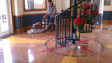 Polished Concrete with Dye