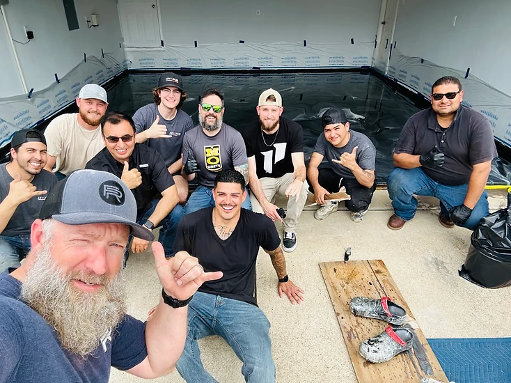 Floor Rescue crew on a finished floor