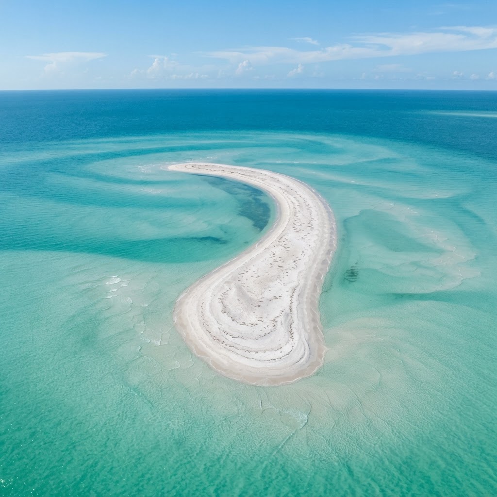 Aerial view of Three Rooker Island, Florida