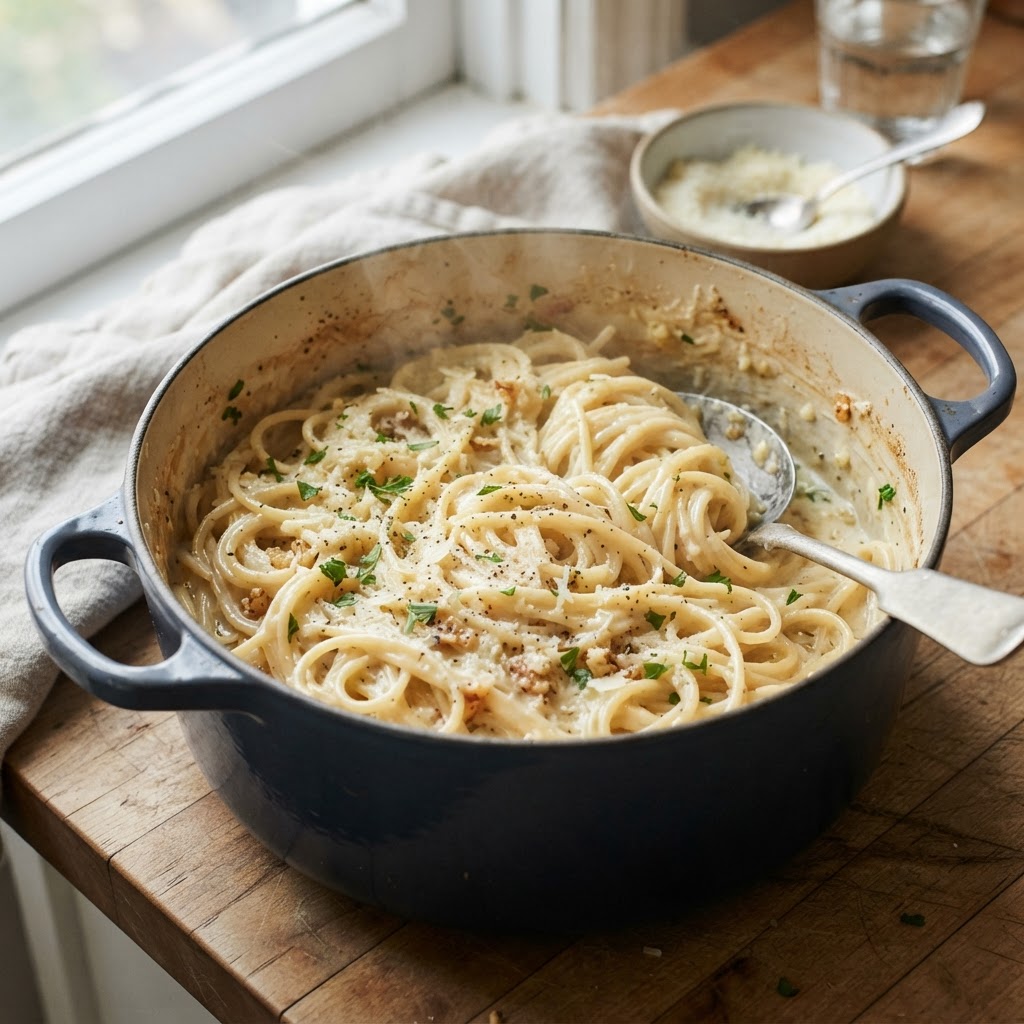 One-Pot Garlic Parmesan Pasta