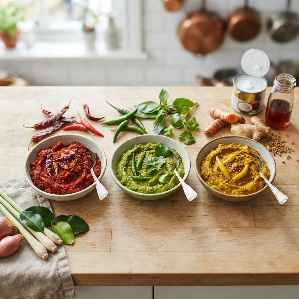 Thai Curry Pastes Explained: Red, Green, Yellow, and How to Use Them