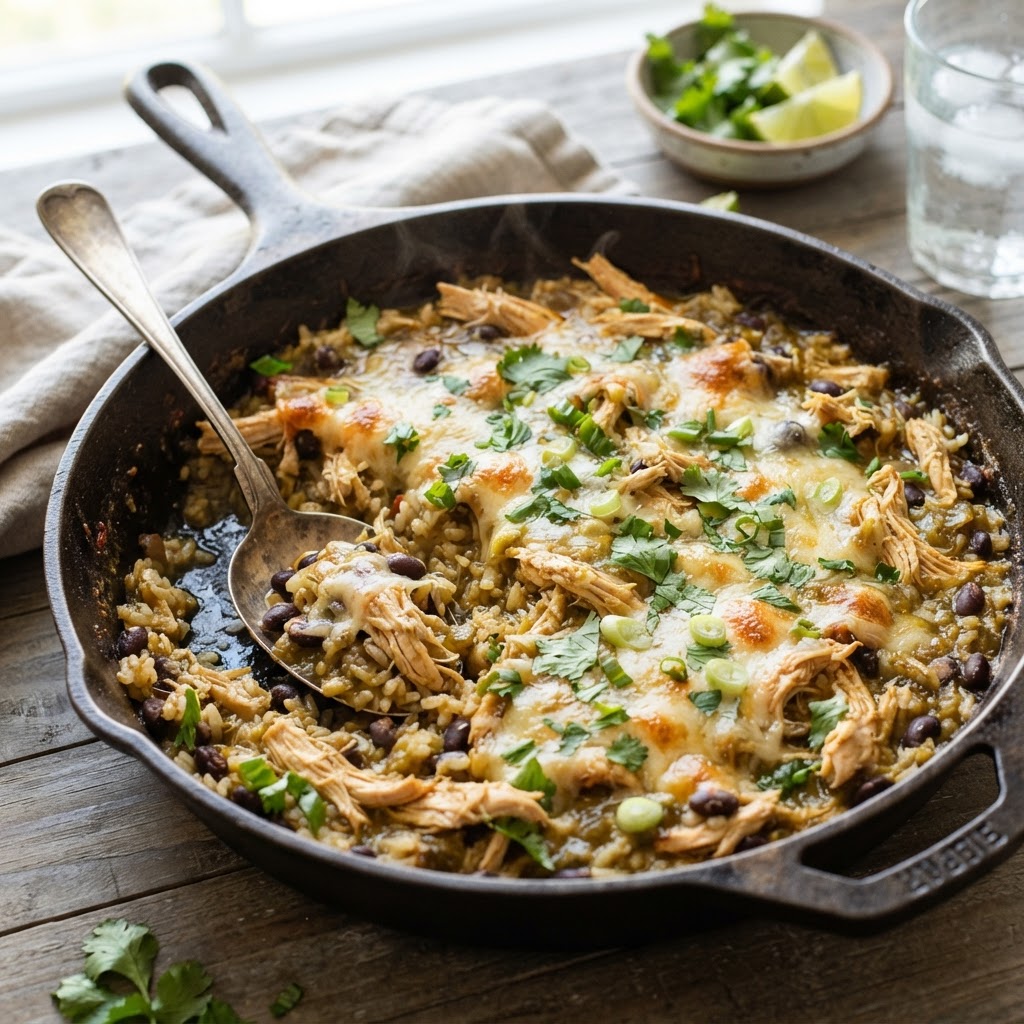 5-Ingredient Salsa Verde Chicken and Rice