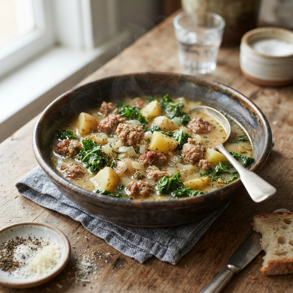 Slow Cooker Sausage Potato Soup