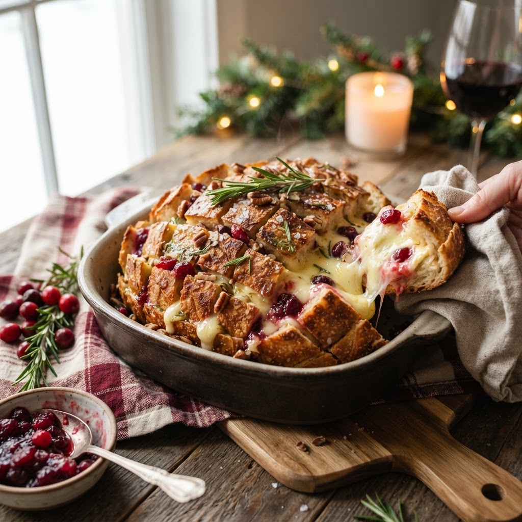 Cranberry Brie Pull-Apart Bread