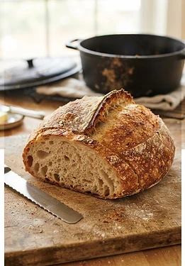 No-Knead Dutch Oven Bread