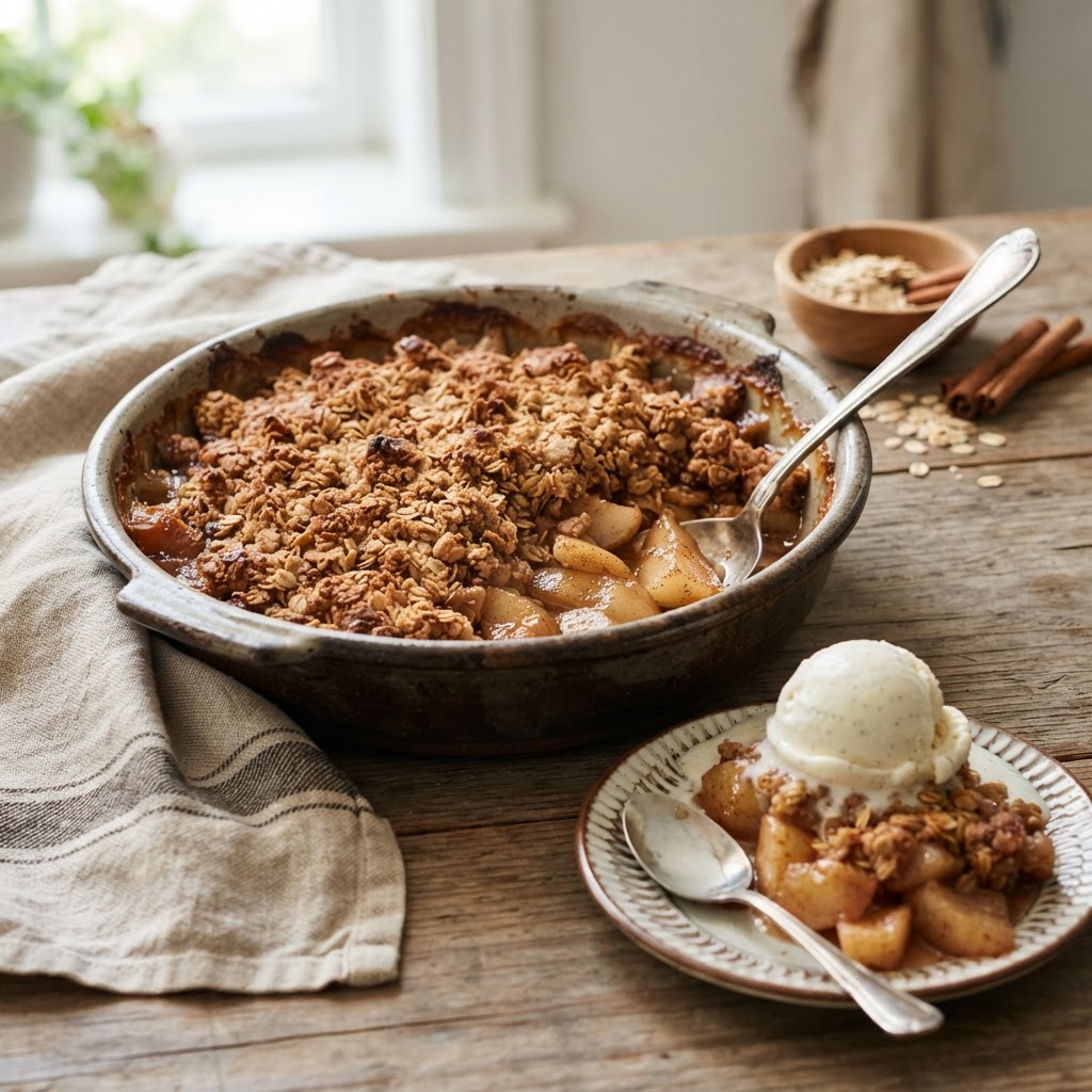 Pear Crisp with Oat Topping