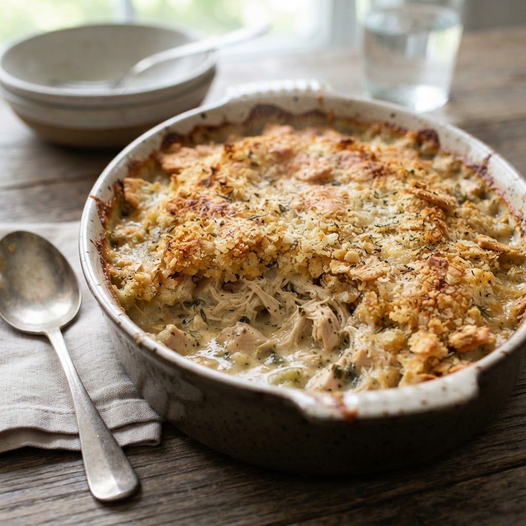 Creamy Herb-Crusted Chicken Bake