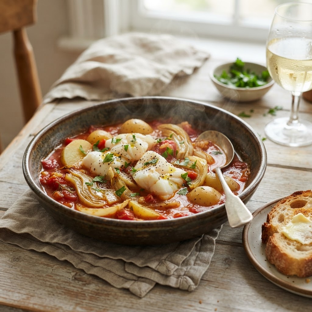 Tomato Fennel Fish Stew