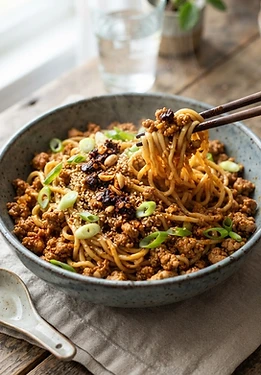 Dan Dan Noodle Bowls with Turkey