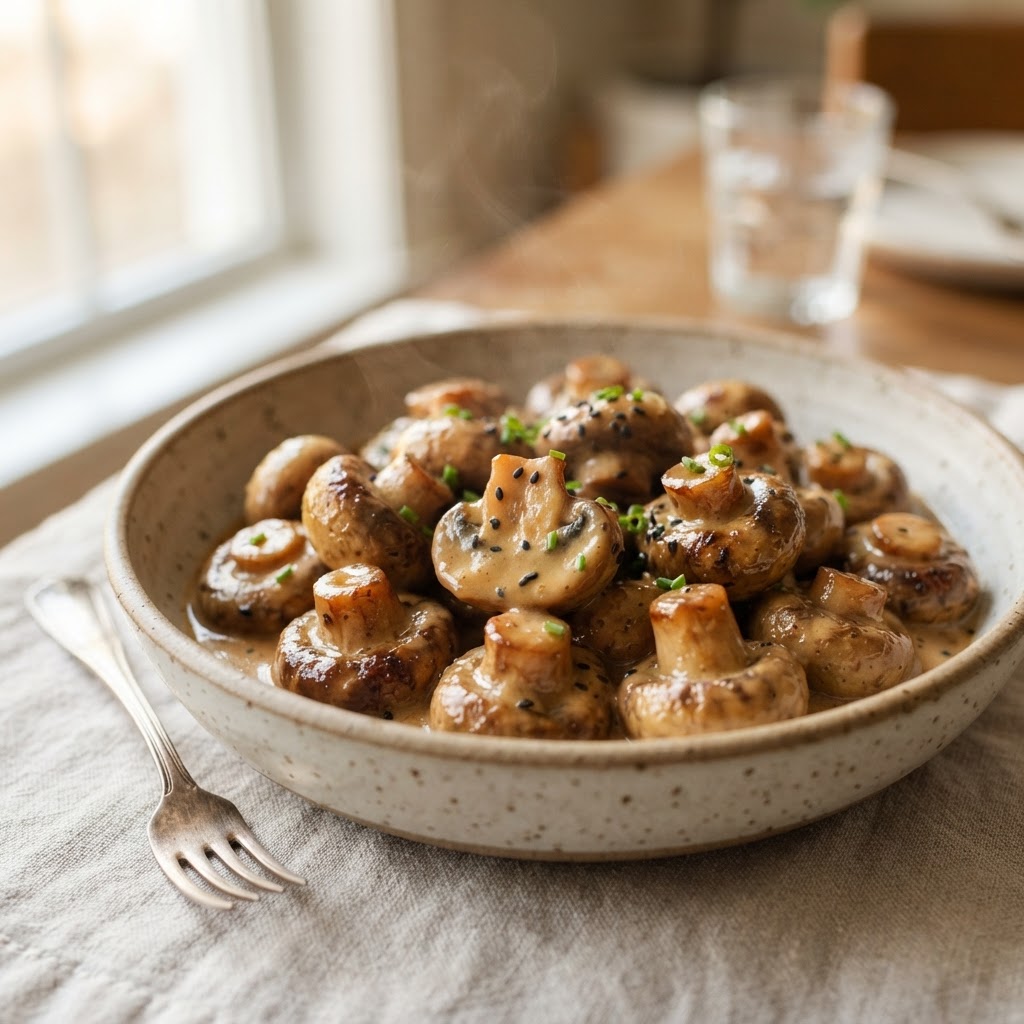 Miso Maple Glazed Mushrooms