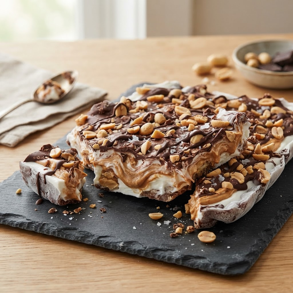 Chocolate Peanut Butter Yogurt Bark
