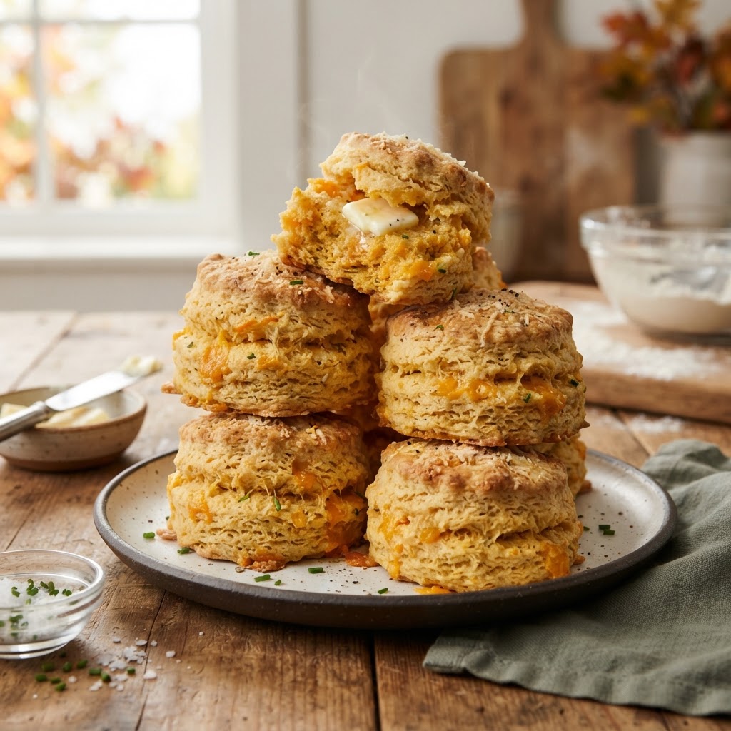 Pumpkin Cheddar Biscuits