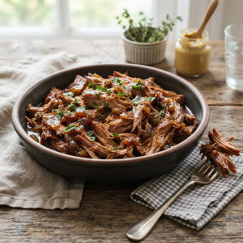 Slow Cooker Apple Cider Pulled Pork