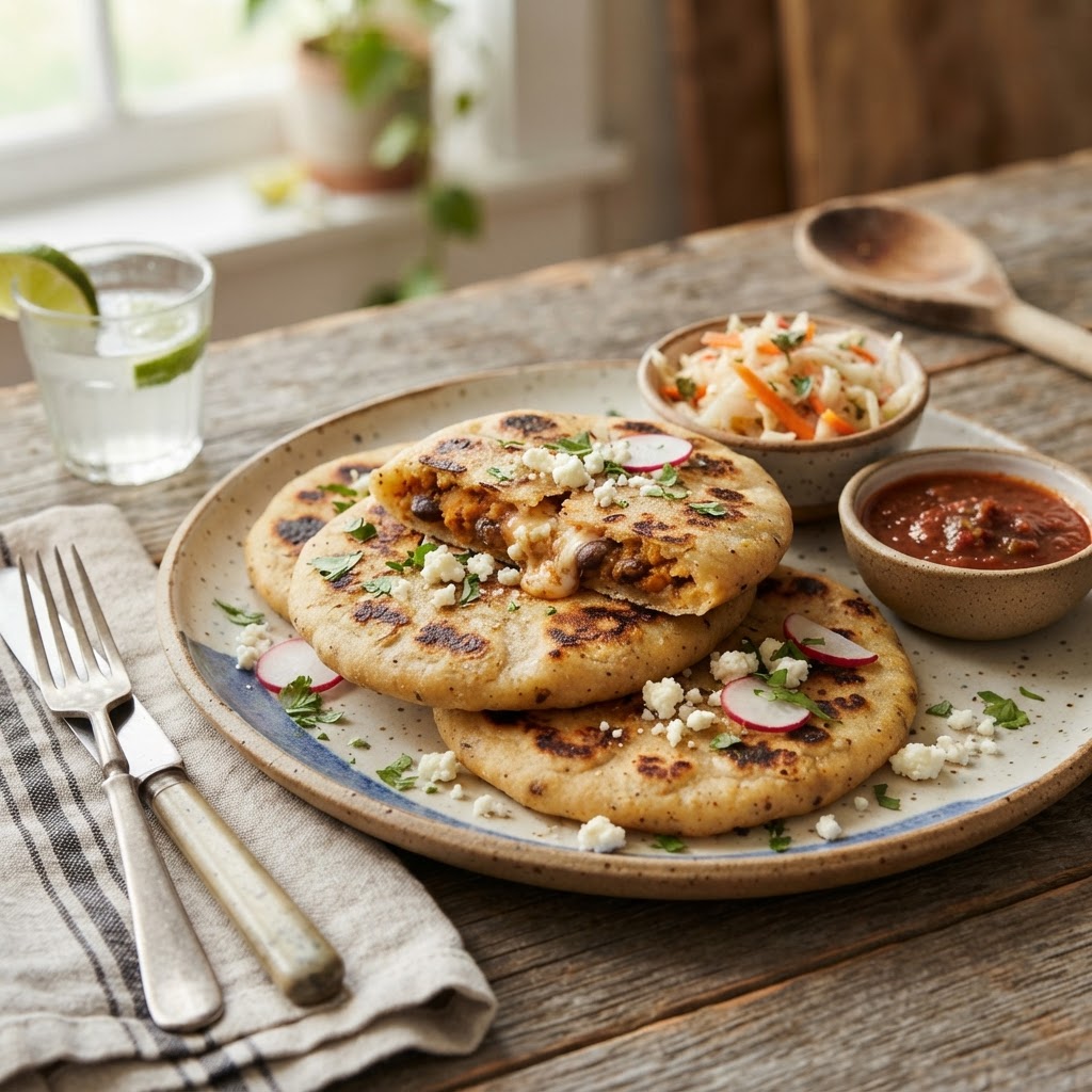 Sweet Potato Black Bean Pupusas