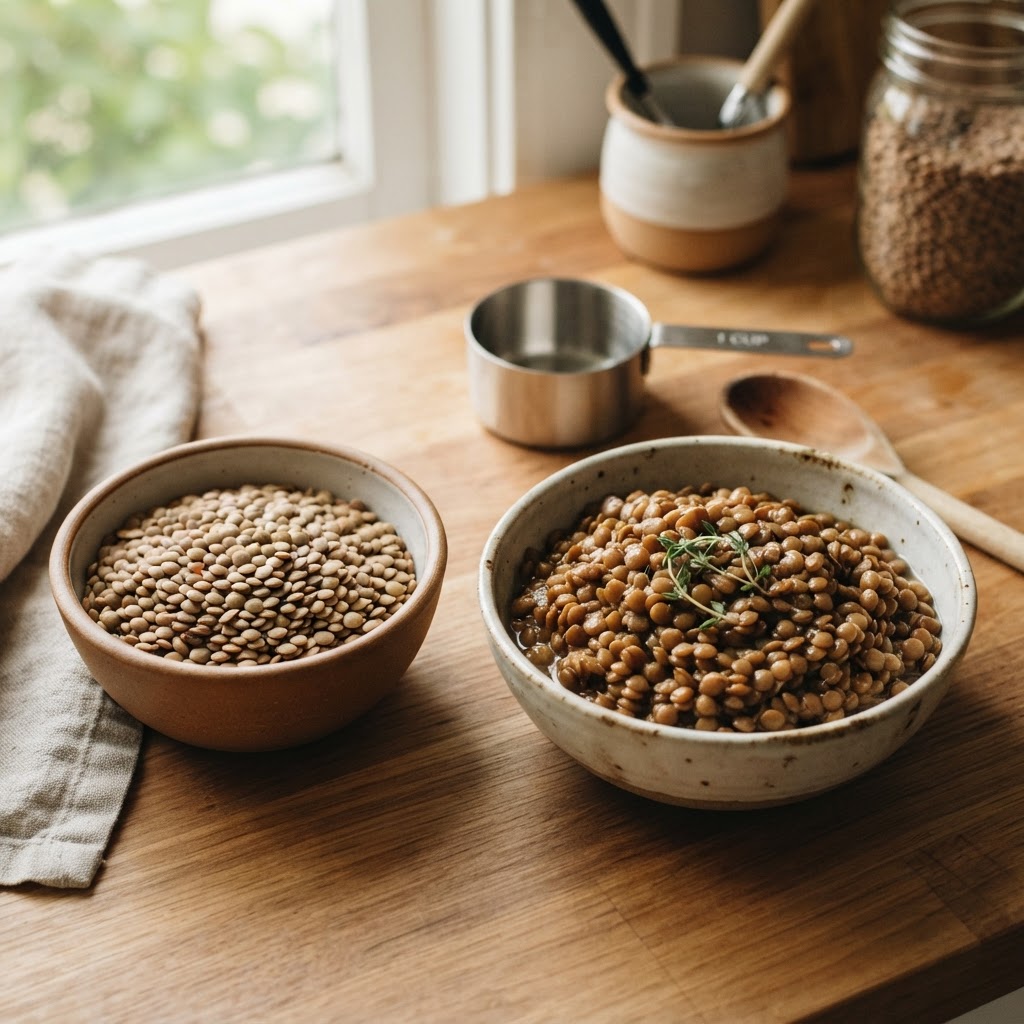 Dry Lentils to Cooked Lentils: Yield and Portion Guide