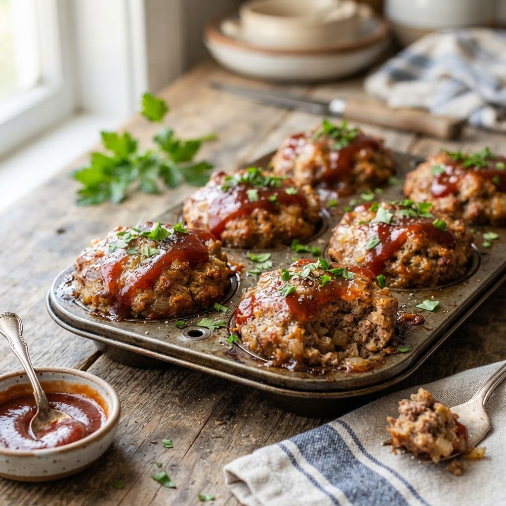 BBQ Meatloaf Muffins