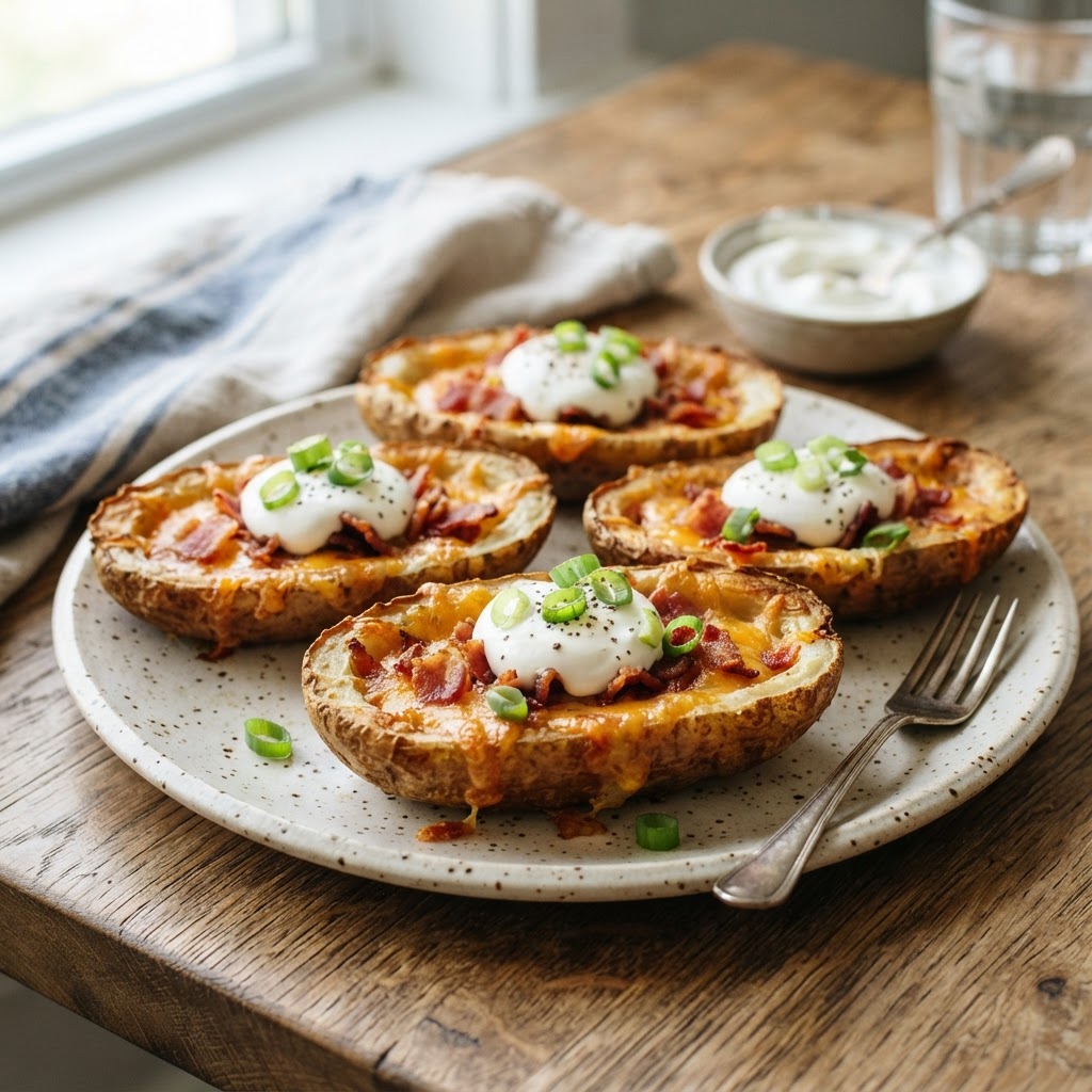 Air Fryer Loaded Potato Skins