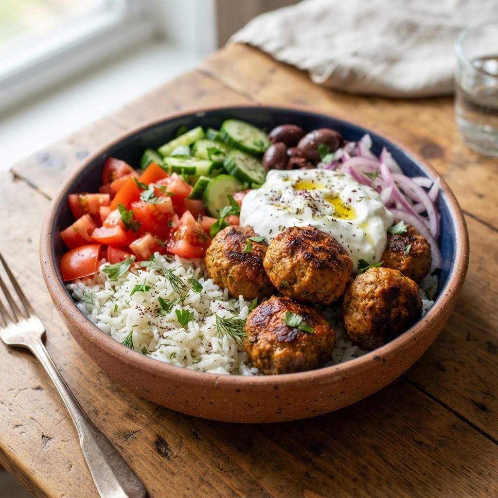 Mediterranean Turkey Kofta Bowls