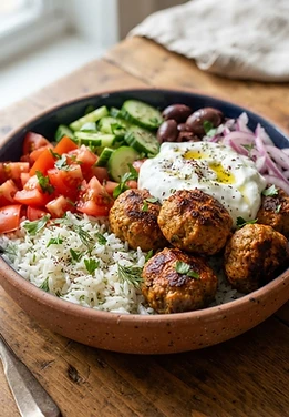 Mediterranean Turkey Kofta Bowls