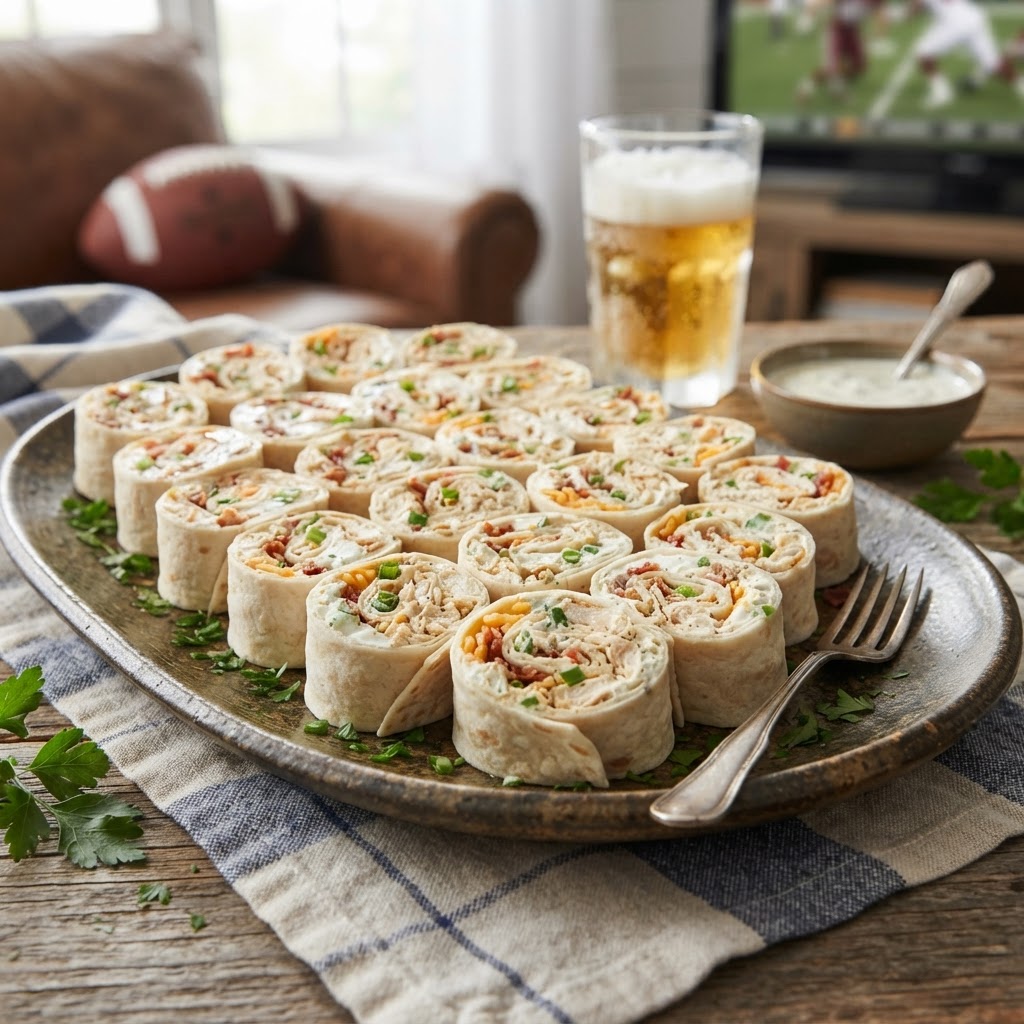 Game Day Ranch Chicken Pinwheels