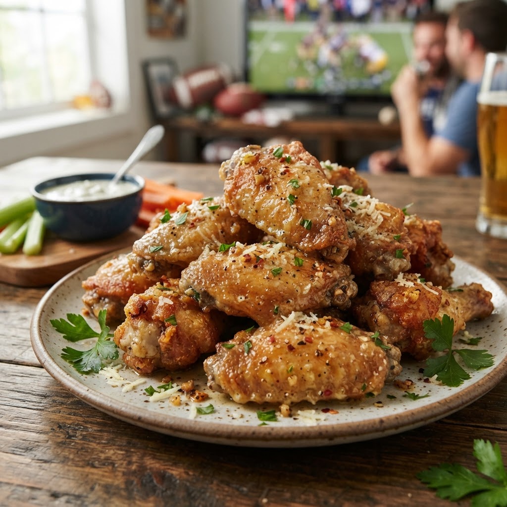 Game Day Garlic Parmesan Wings