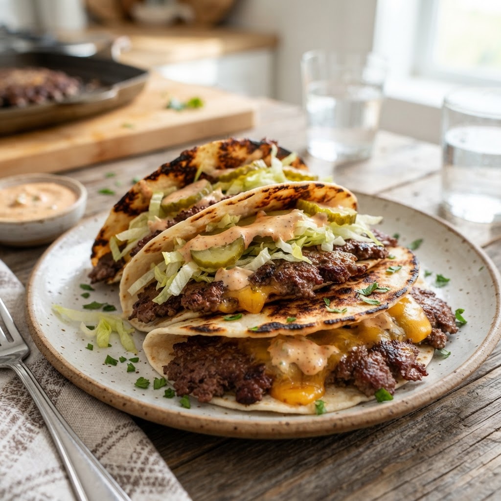 Smash Burger Tacos