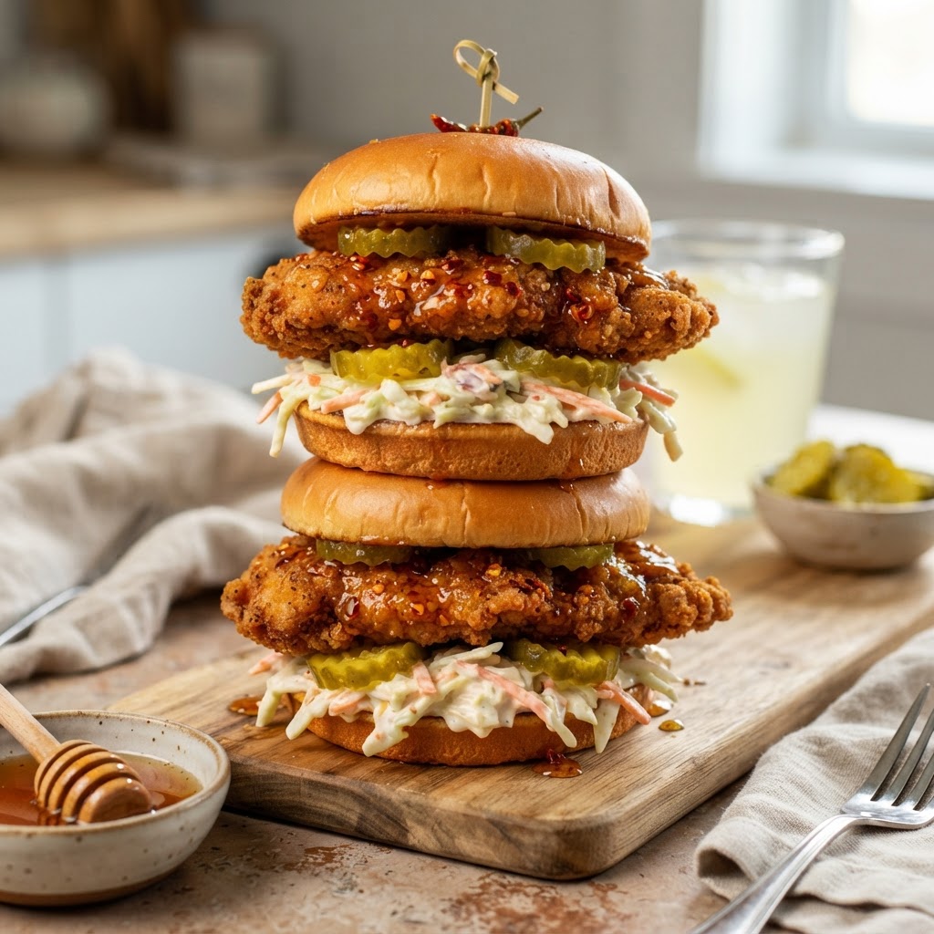 Hot Honey Chicken Sandwiches