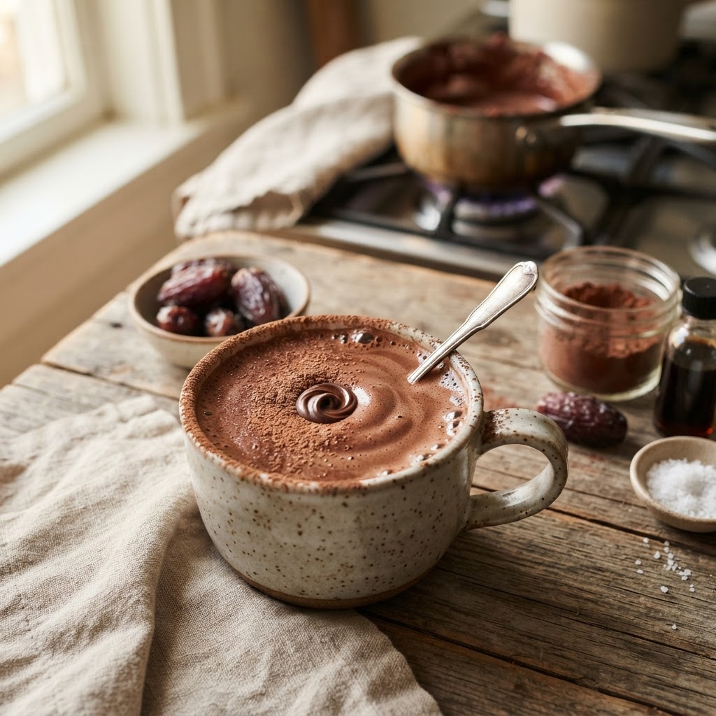 Date Sweetened Hot Chocolate