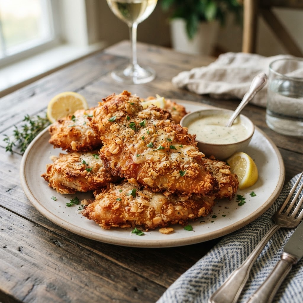 Ritz Cracker Chicken Cutlets
