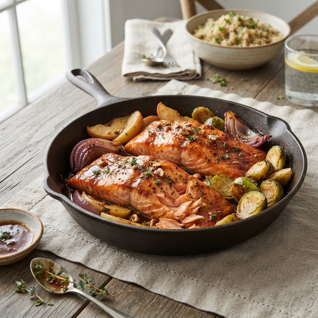 Apple Cider Glazed Salmon
