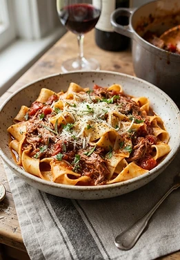 Pappardelle with Pork Ragu and Rosemary