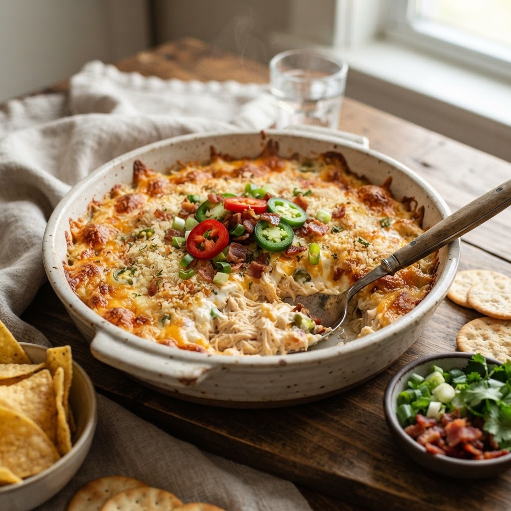 Jalapeño Popper Chicken Dip
