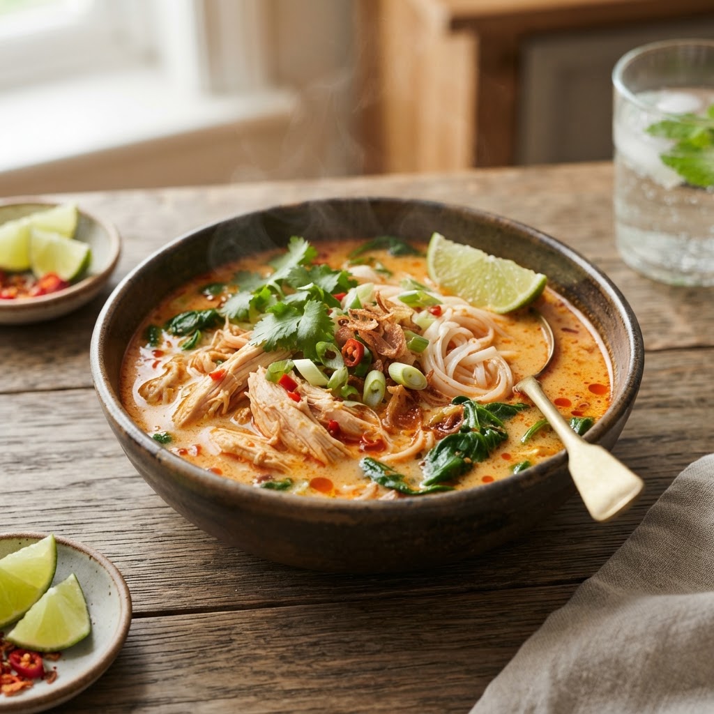 Red Curry Chicken Noodle Soup
