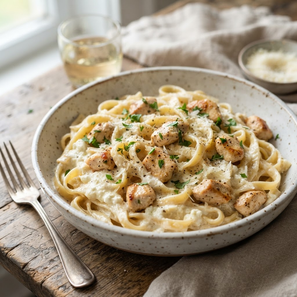 Cottage Cheese Chicken Alfredo