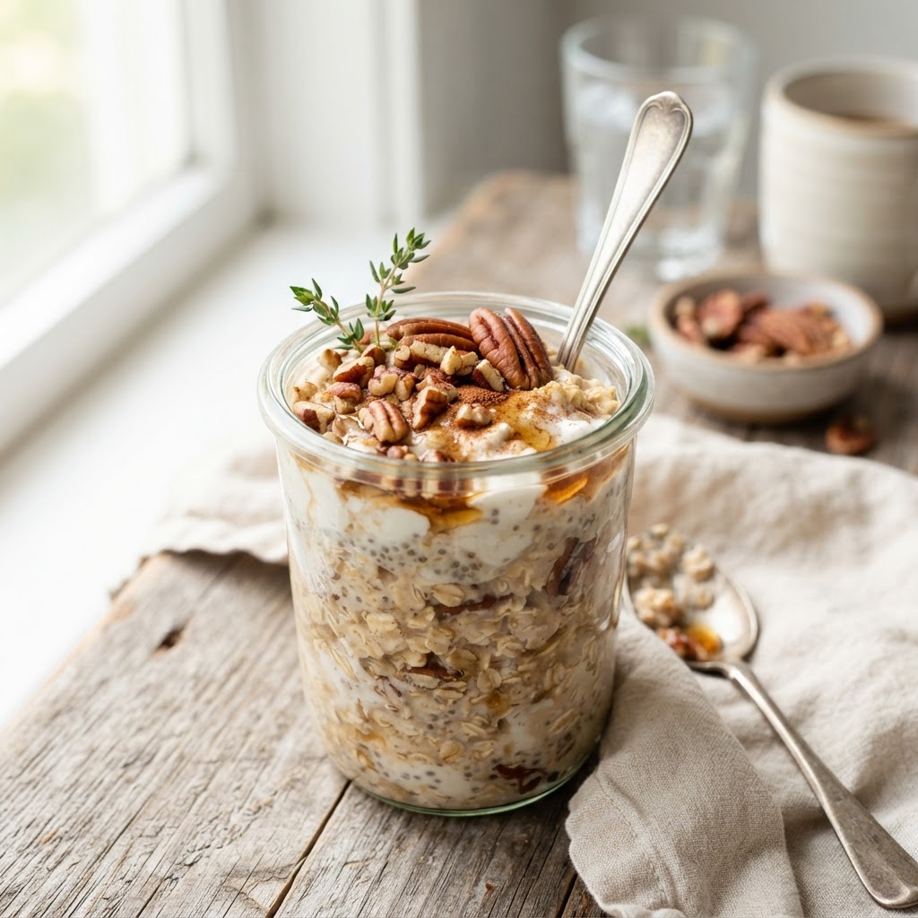 Maple Pecan Overnight Oats