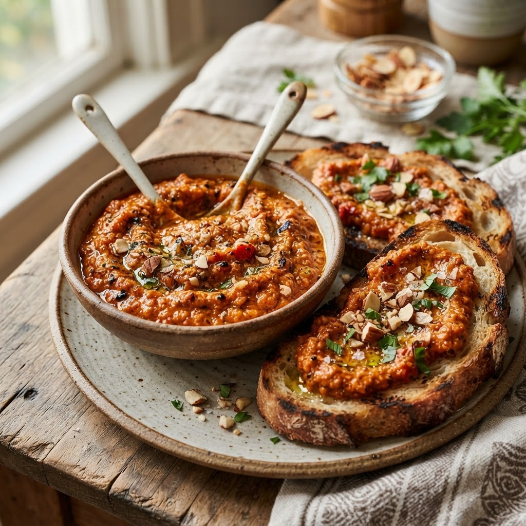 Charred Scallion Romesco
