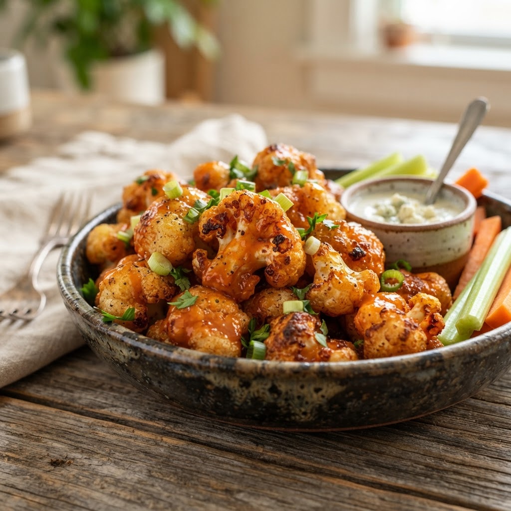 Air Fryer Buffalo Cauliflower Bites