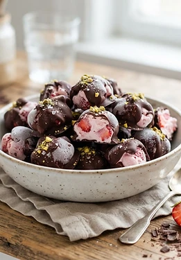 Frozen Strawberry Yogurt Clusters