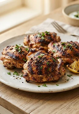 Yogurt-Marinated Grilled Chicken Thighs
