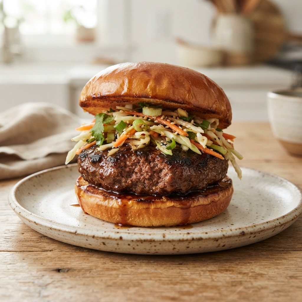 Teriyaki Glazed Beef Burgers