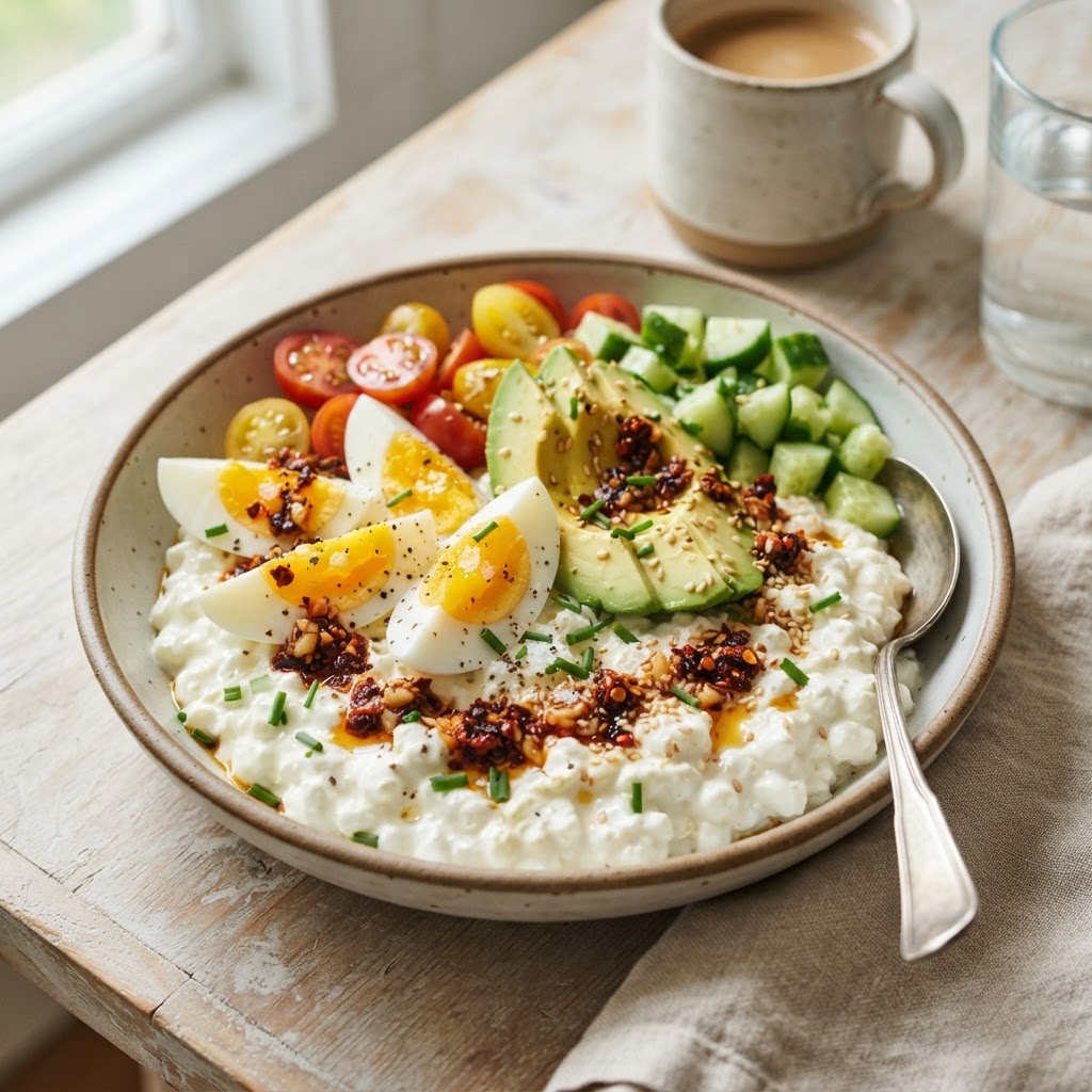 Savory Cottage Cheese Breakfast Bowl