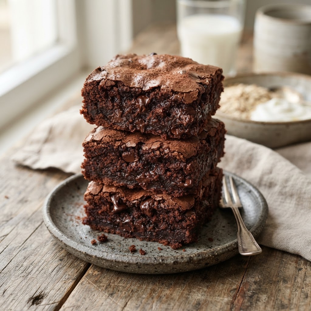 Greek Yogurt Protein Brownies