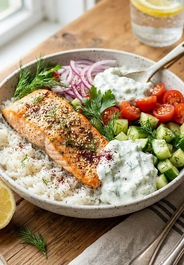 Tzatziki Salmon Bowls