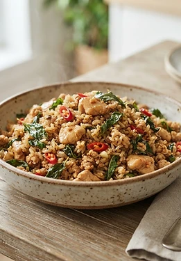 Thai Basil Chicken Fried Rice